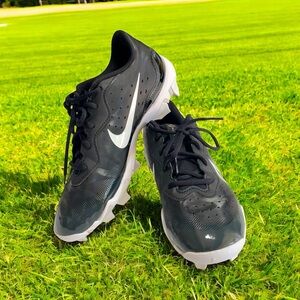 Men's Nike Alpha Huarache 7 KYSTN Baseball Cleat Blk/Wht Size 7 DJ65240-001